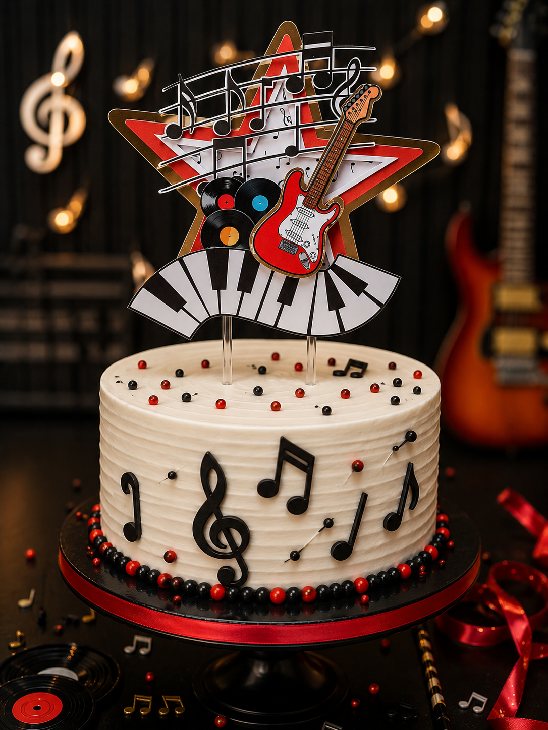 Detailed Layered Themed Cake Topper