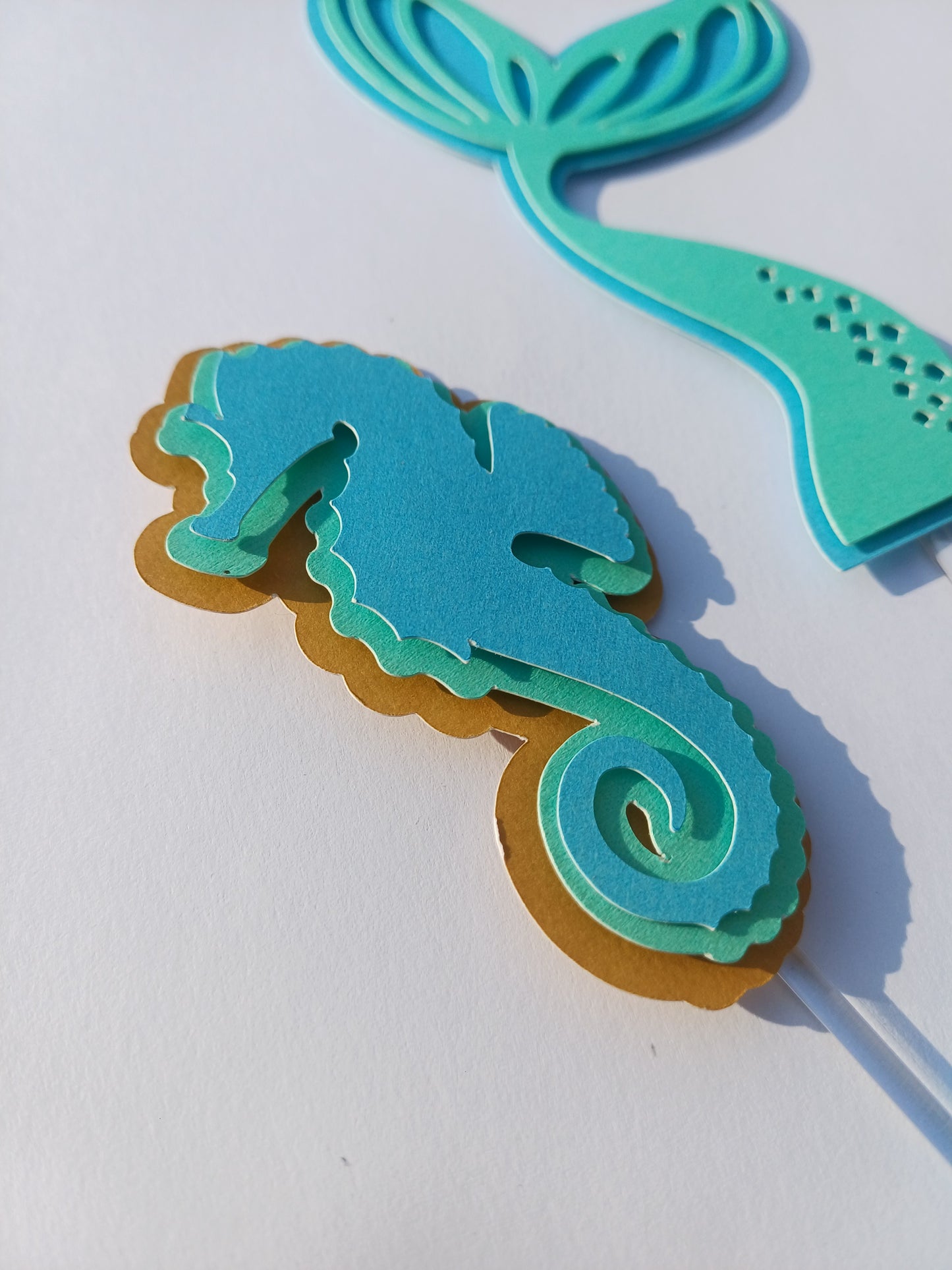 DELUXE MERMAID CAKE/ CUPCAKE TOPPER SET 🧜‍♀️