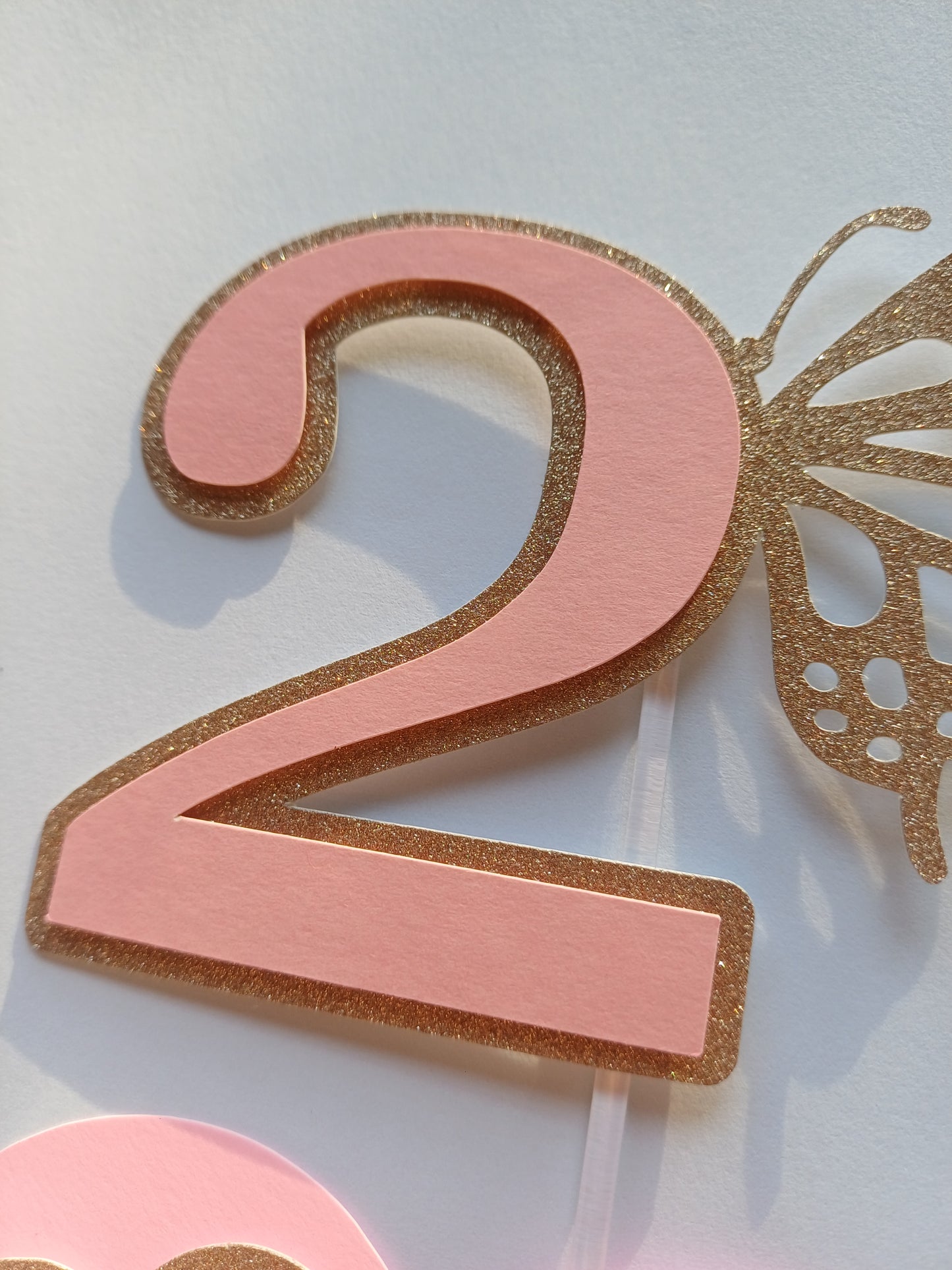 Butterfly Number 2 Cake / Cupcake Topper Set