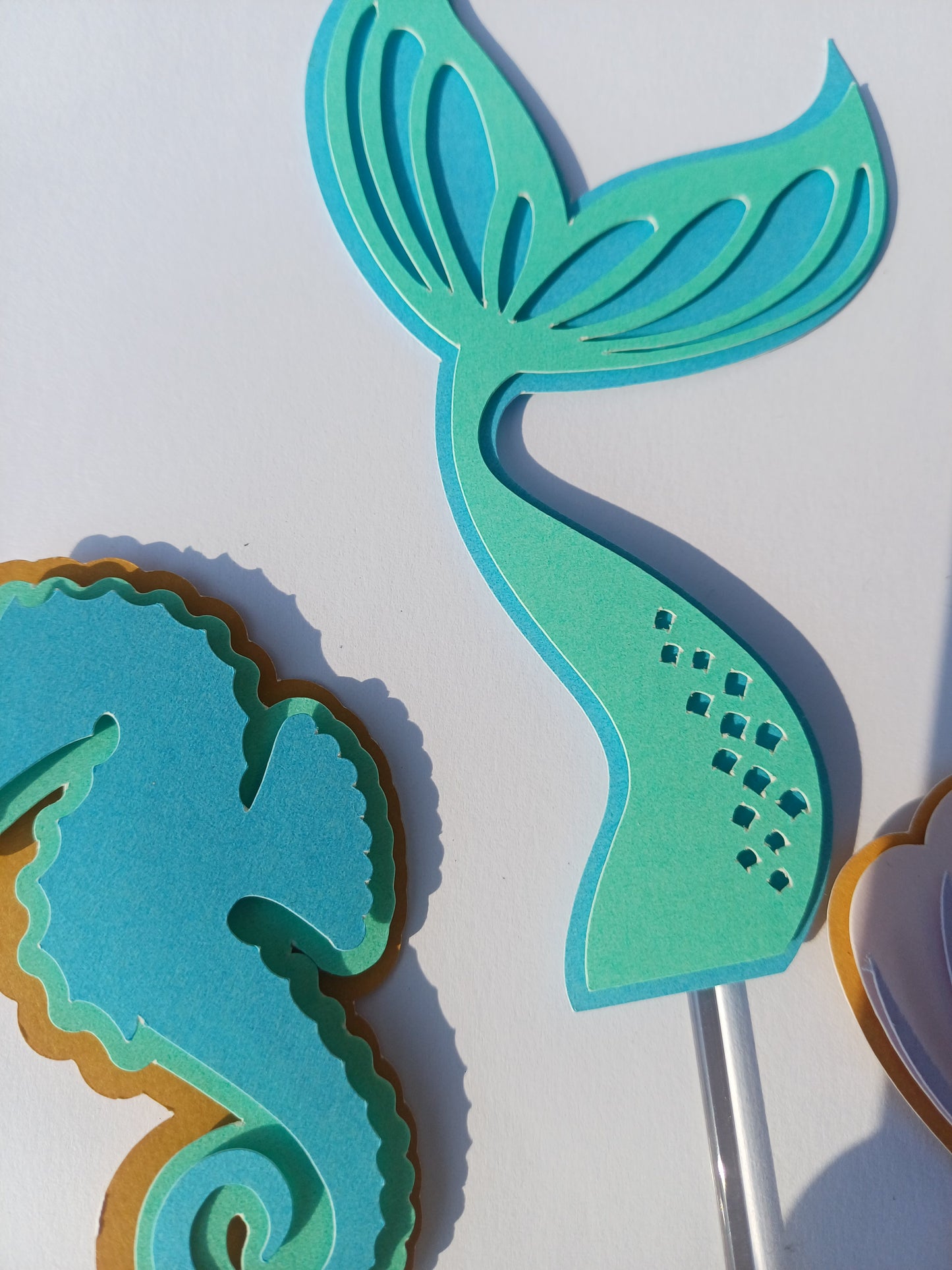DELUXE MERMAID CAKE/ CUPCAKE TOPPER SET 🧜‍♀️