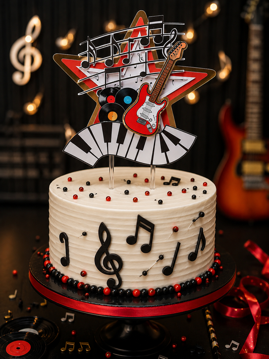 Detailed Layered Themed Cake Topper