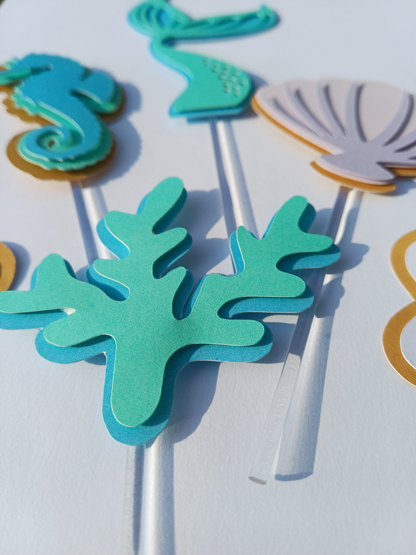 DELUXE MERMAID CAKE/ CUPCAKE TOPPER SET 🧜‍♀️