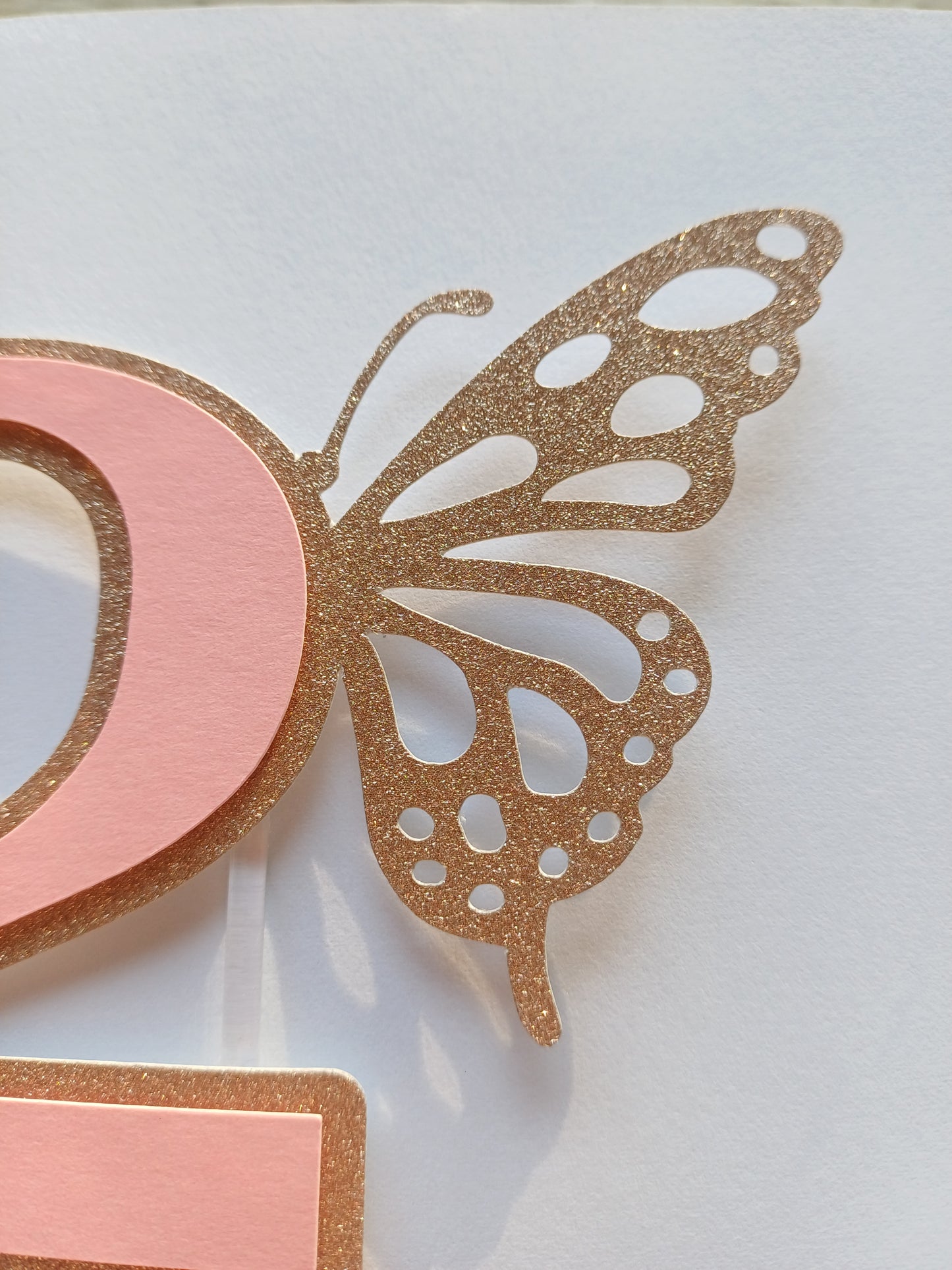 Butterfly Number 2 Cake / Cupcake Topper Set
